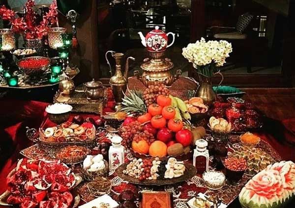 تزئین خوراکی‌های شب یلدا